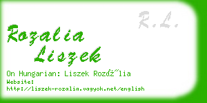 rozalia liszek business card